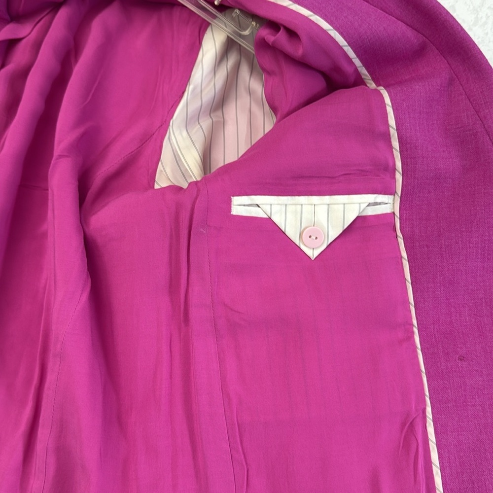 Maeve Hot Pink Double-Breasted Blazer - Picture 5 of 8
